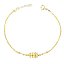 Pulsera de Oro Amarillo 18K con Cruz de Caravaca 19x9 mm – Símbolo de Fe y Protección